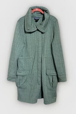 PATAGONIA Jacket Womens Medium Green Parka Coat Full Zip Green Langenlook Gazey
